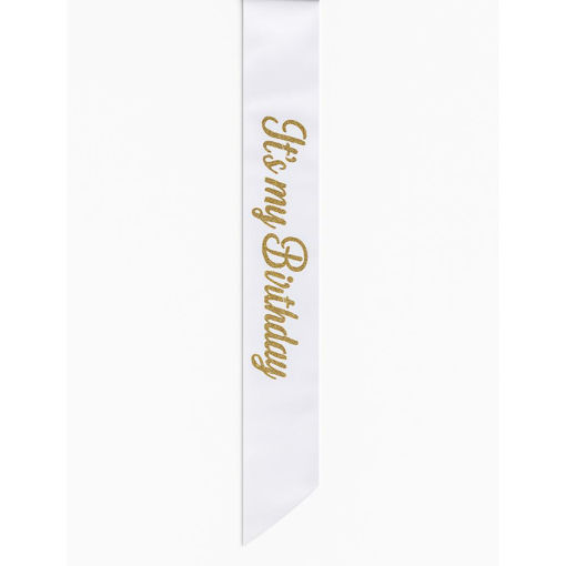 Picture of ITS MY BIRTHDAY - GLITTER GOLD SASH